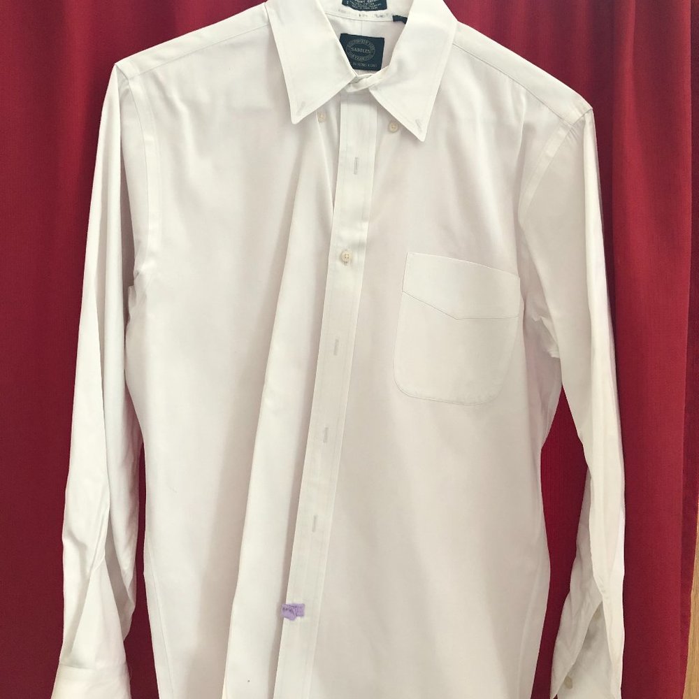 Men's New White 100% Pima Cotton Dress Shirts